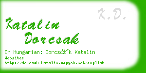 katalin dorcsak business card